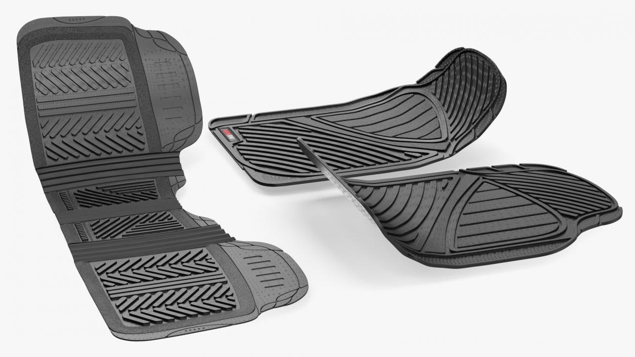 3D model Motor Trend All-Season Rubber Car Mats Rigged