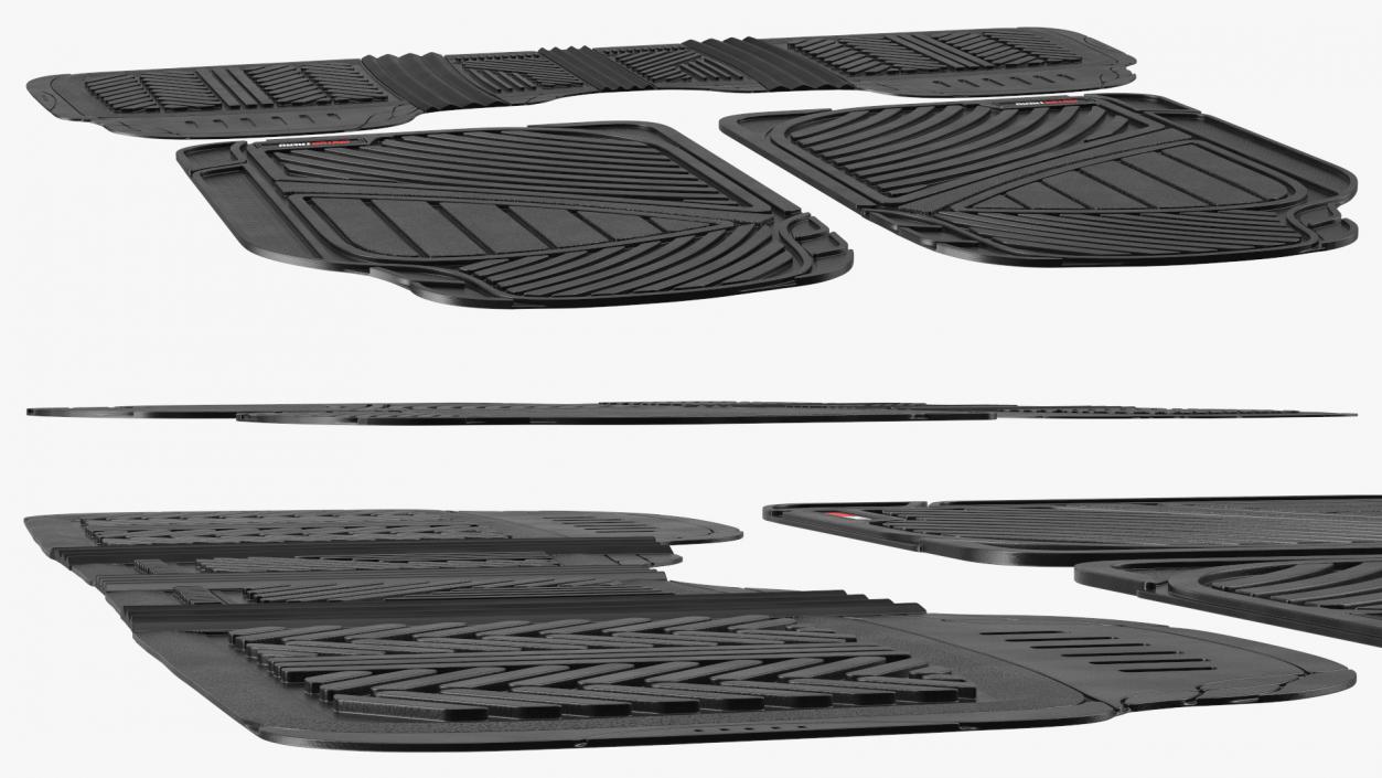 3D model Motor Trend All-Season Rubber Car Mats Rigged