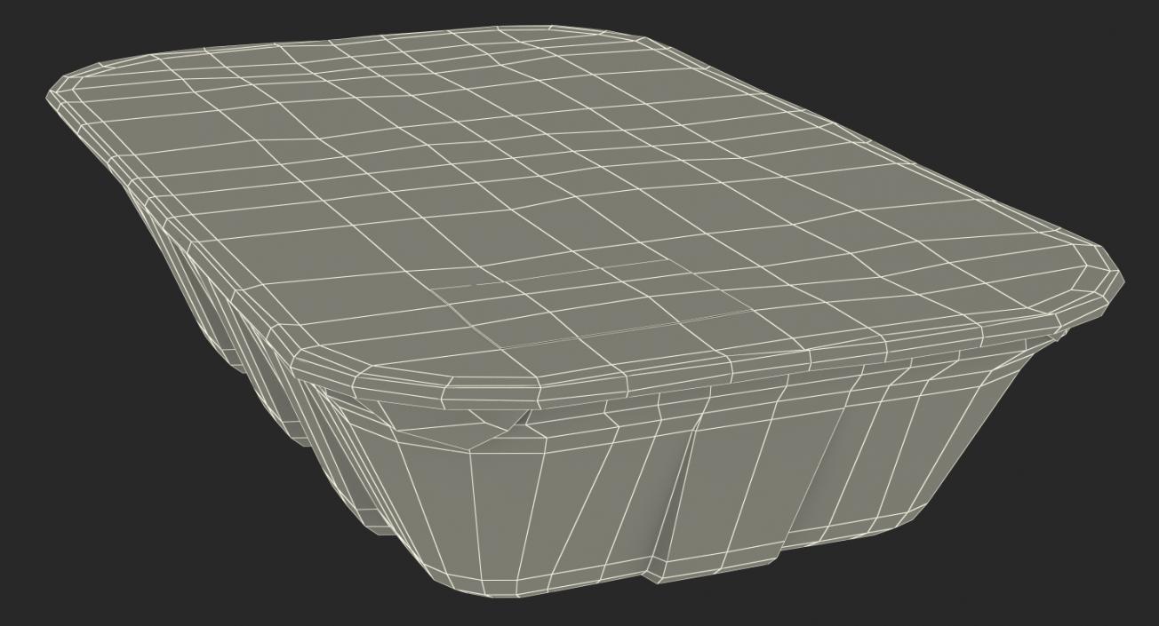 3D Wrapped White Styrofoam Food Tray model