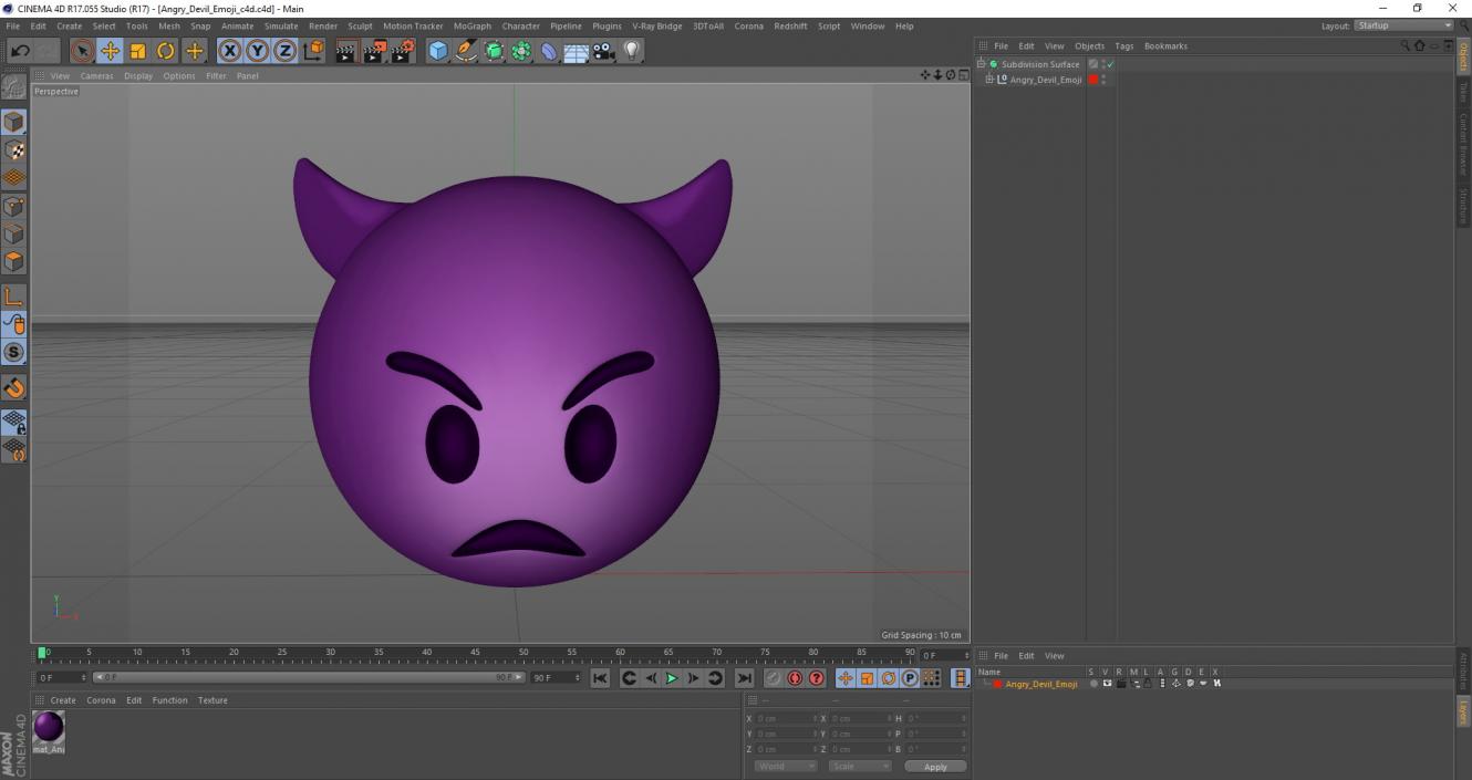 Angry Devil Emoji 3D