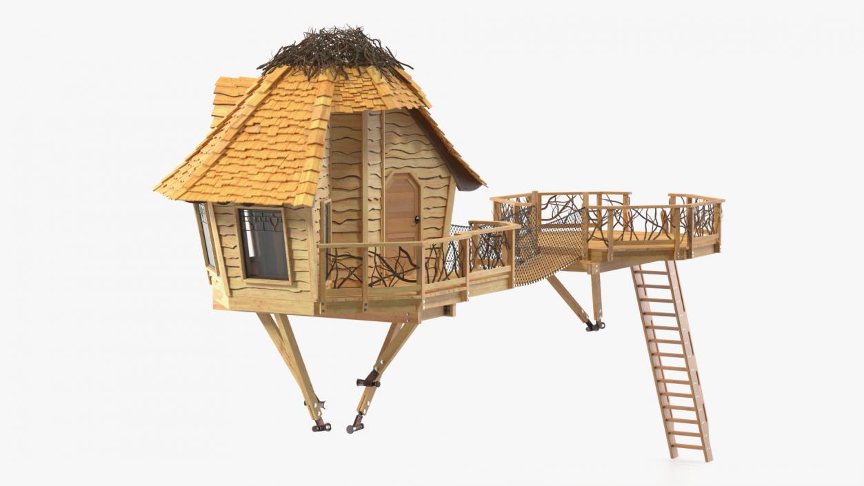 3D Wooden Tree House Large model