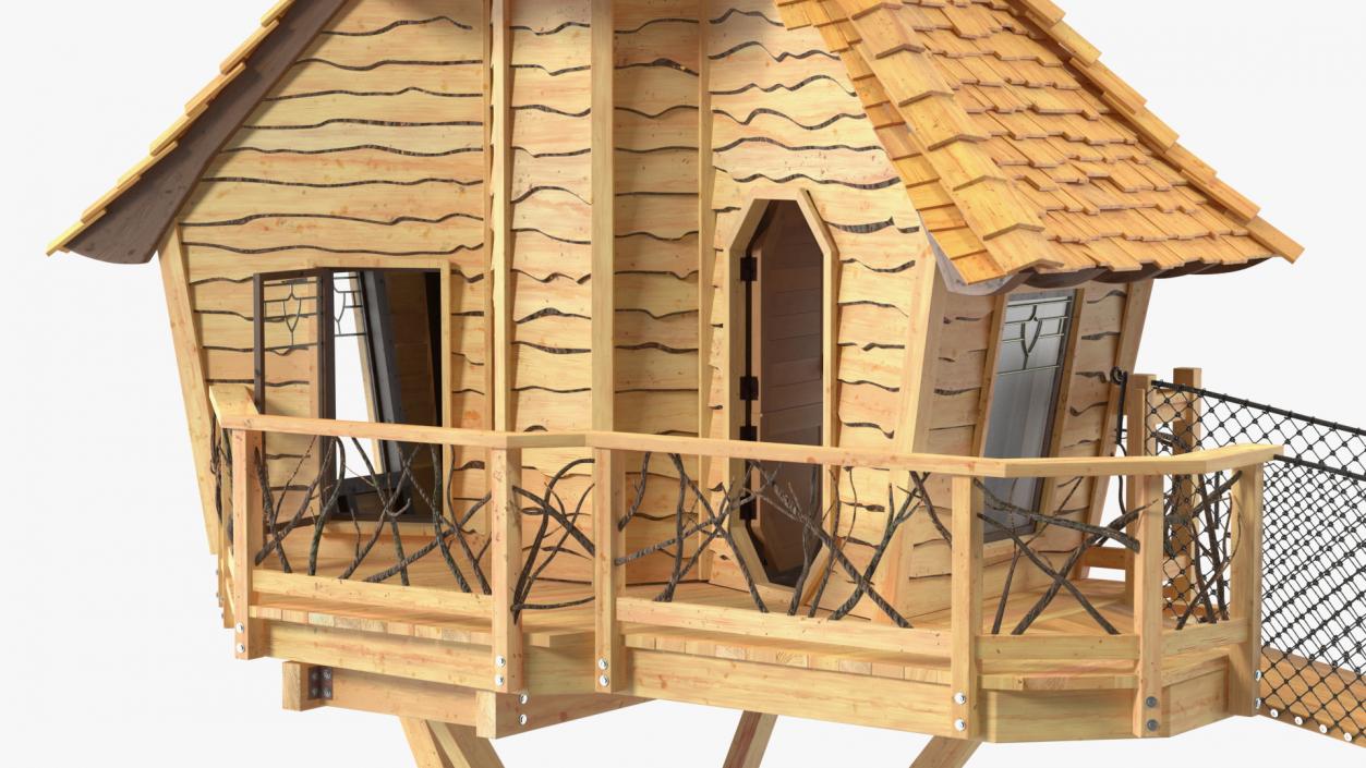 3D Wooden Tree House Large model