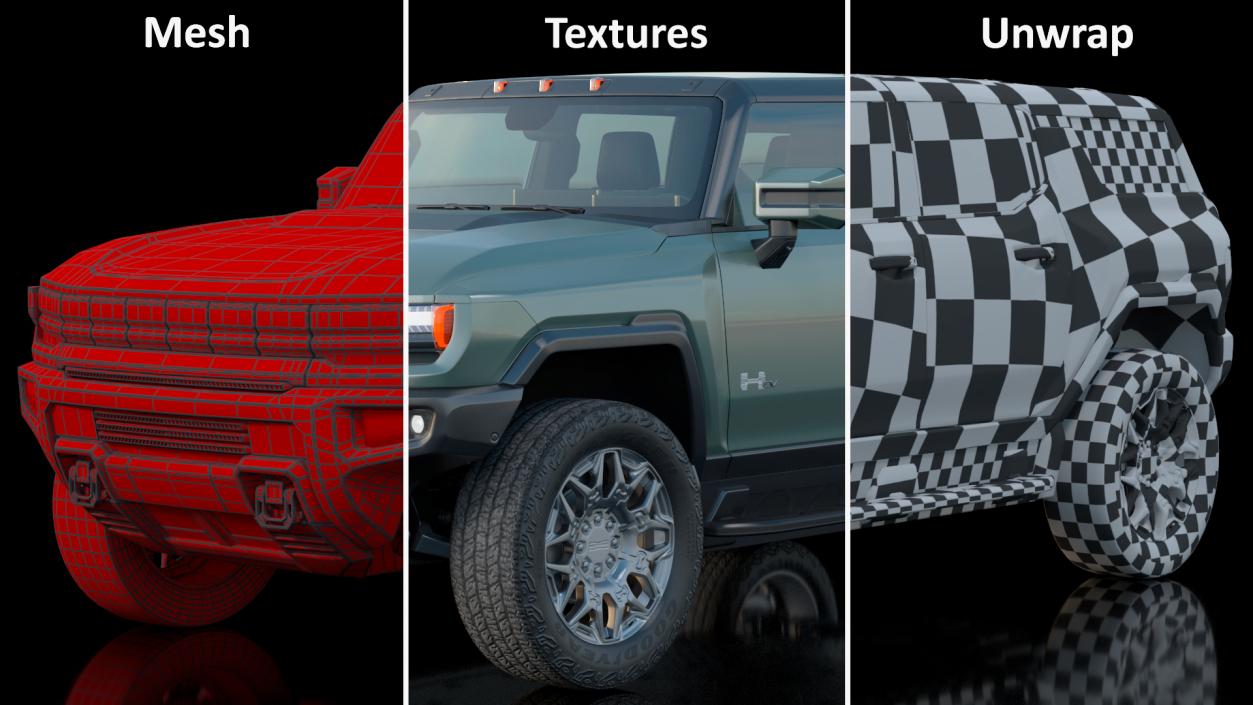 3D GMC Hummer EV SUV Light model