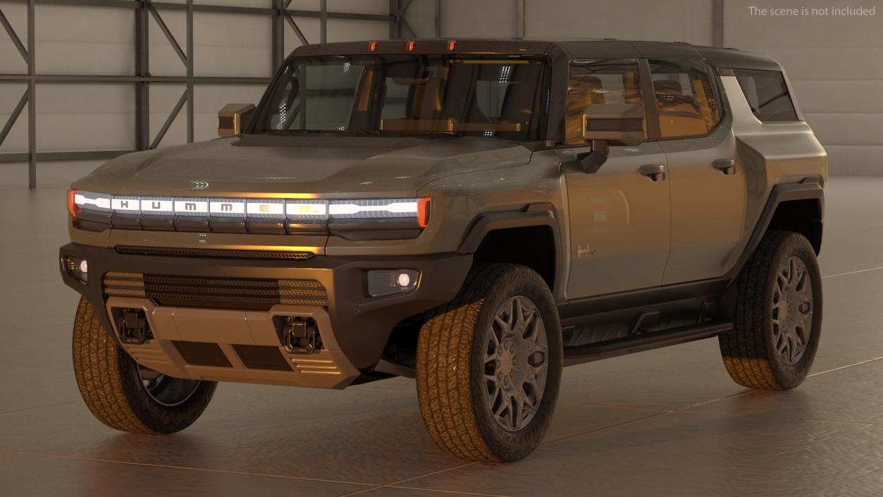 3D GMC Hummer EV SUV Light model