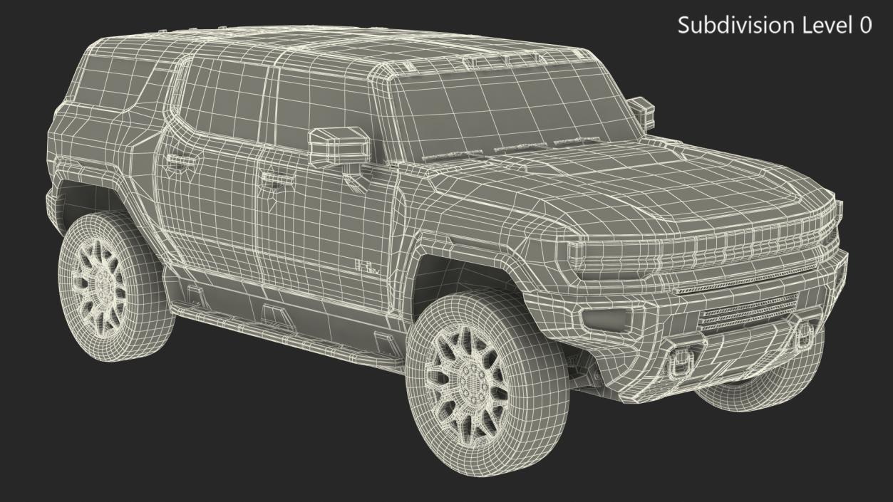 3D GMC Hummer EV SUV Light model