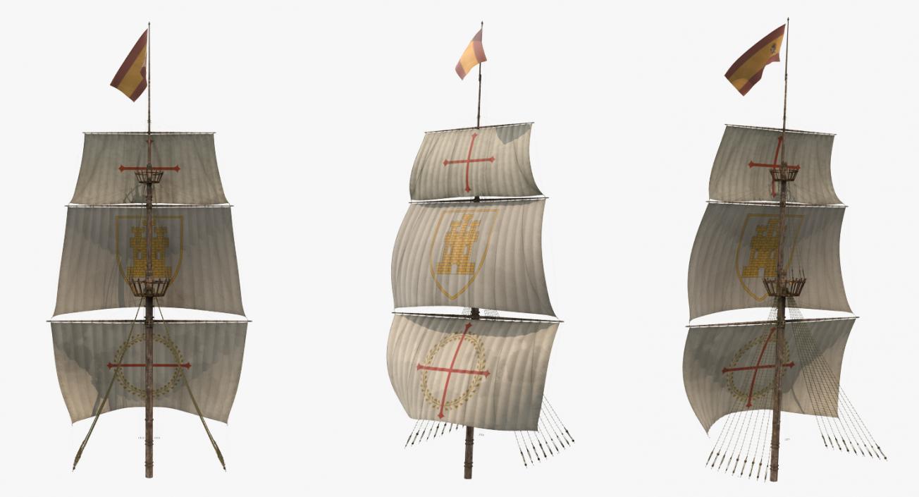 Sailing Ship Main Mast 3D