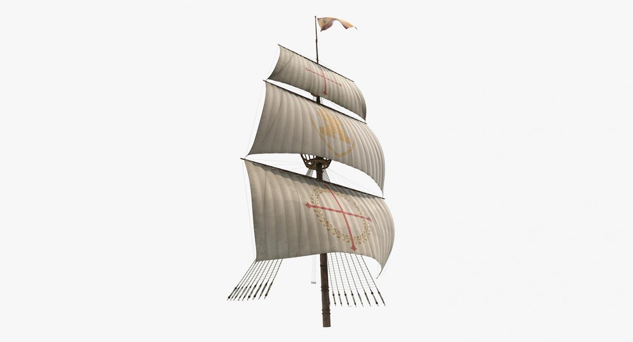 Sailing Ship Main Mast 3D