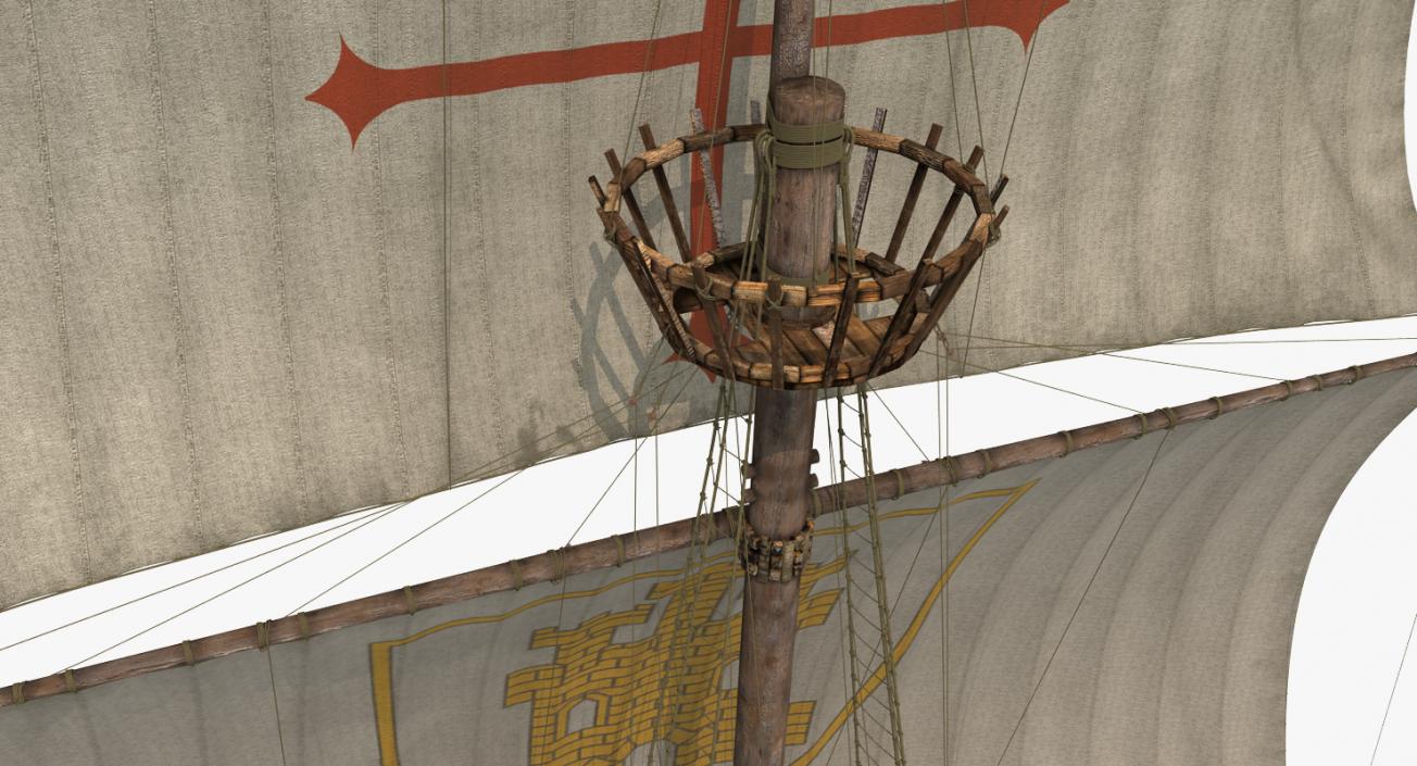 Sailing Ship Main Mast 3D