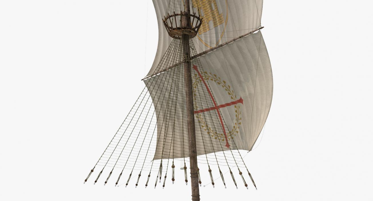 Sailing Ship Main Mast 3D