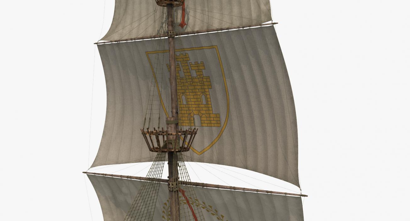 Sailing Ship Main Mast 3D