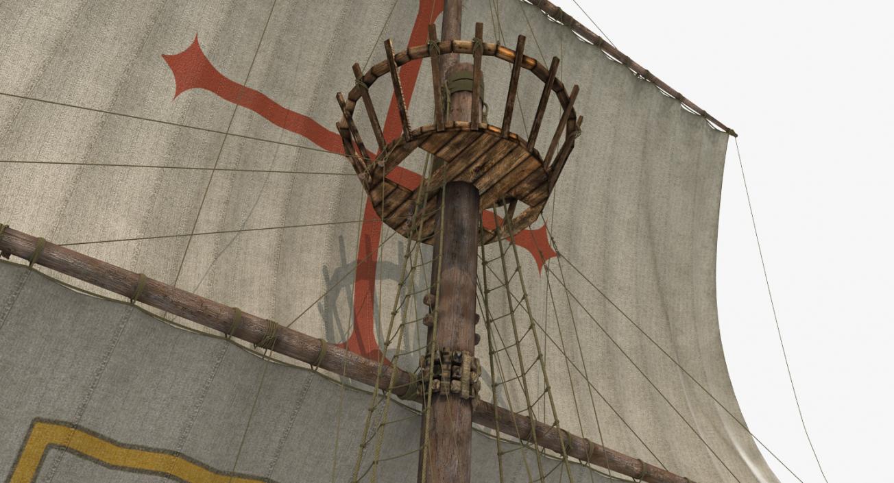 Sailing Ship Main Mast 3D