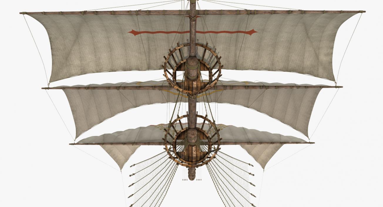 Sailing Ship Main Mast 3D