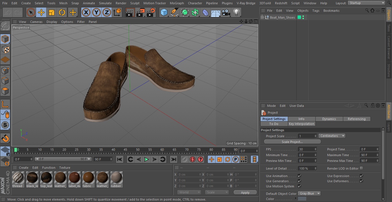 Boat Man Shoes 3D model