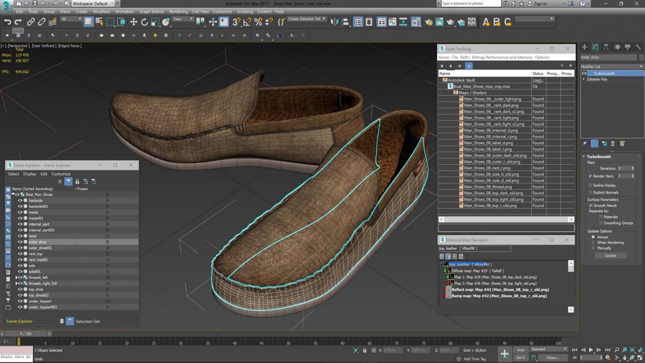 Boat Man Shoes 3D model