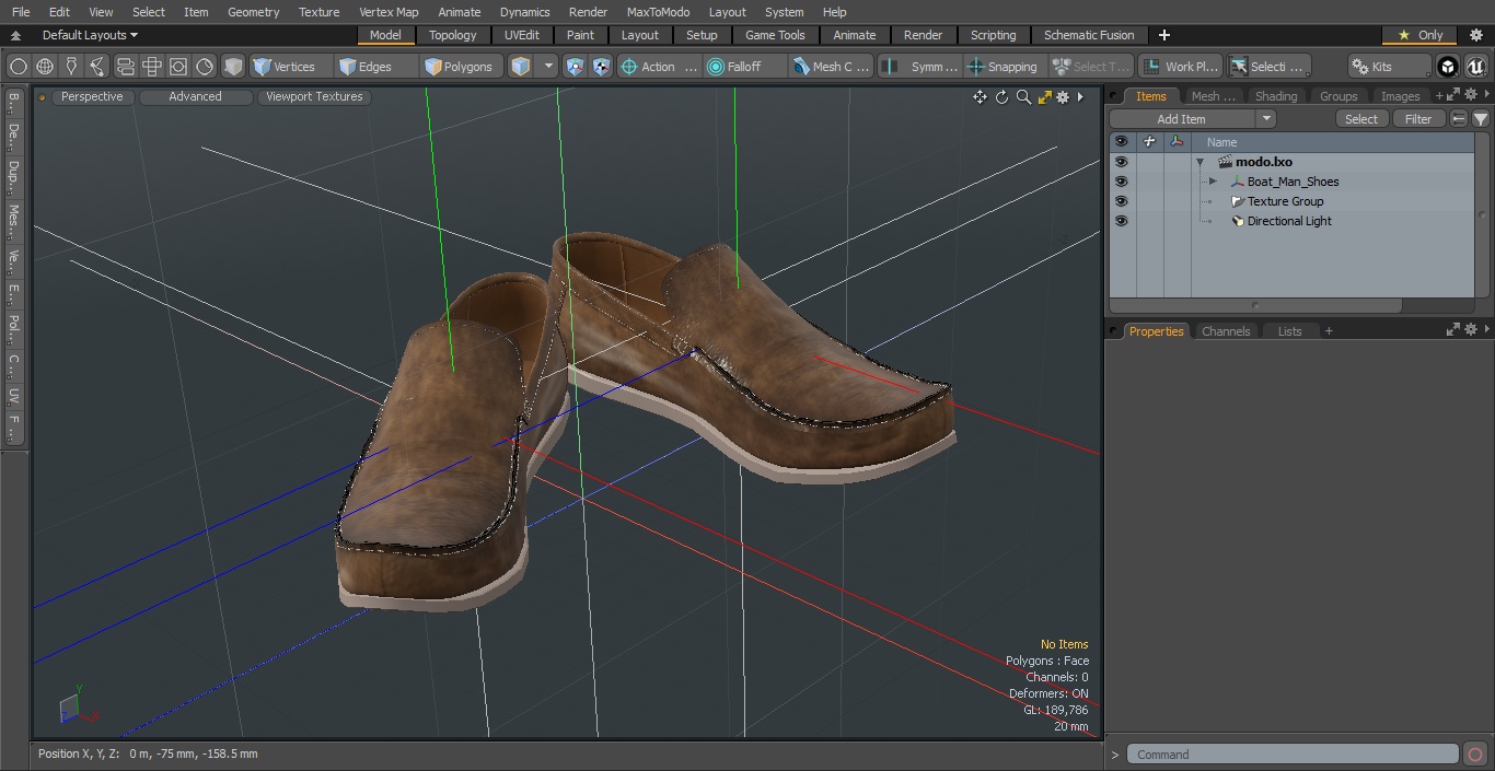 Boat Man Shoes 3D model