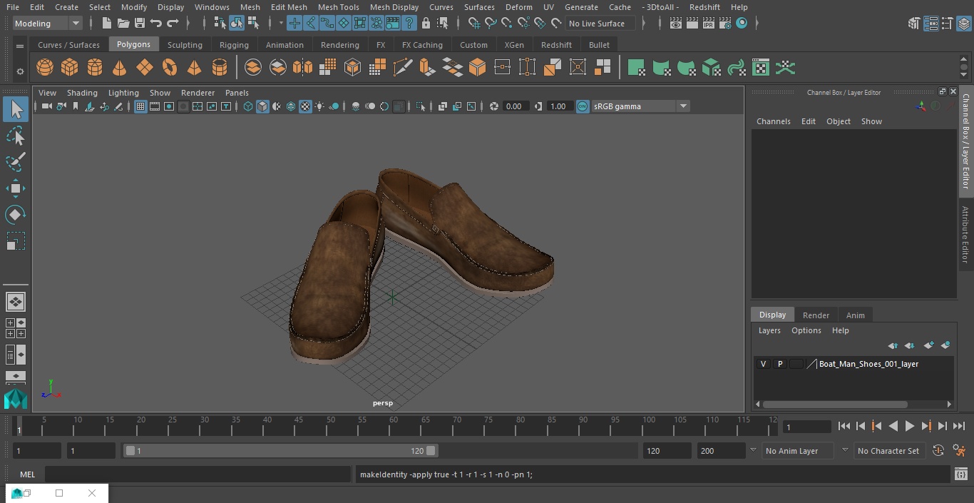 Boat Man Shoes 3D model