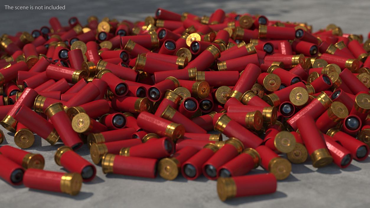 3D model Box of 12 Gauge Shotgun Shells