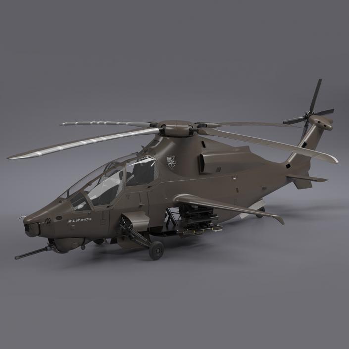 3D model Bell 360 Invictus Helicopter Rigged