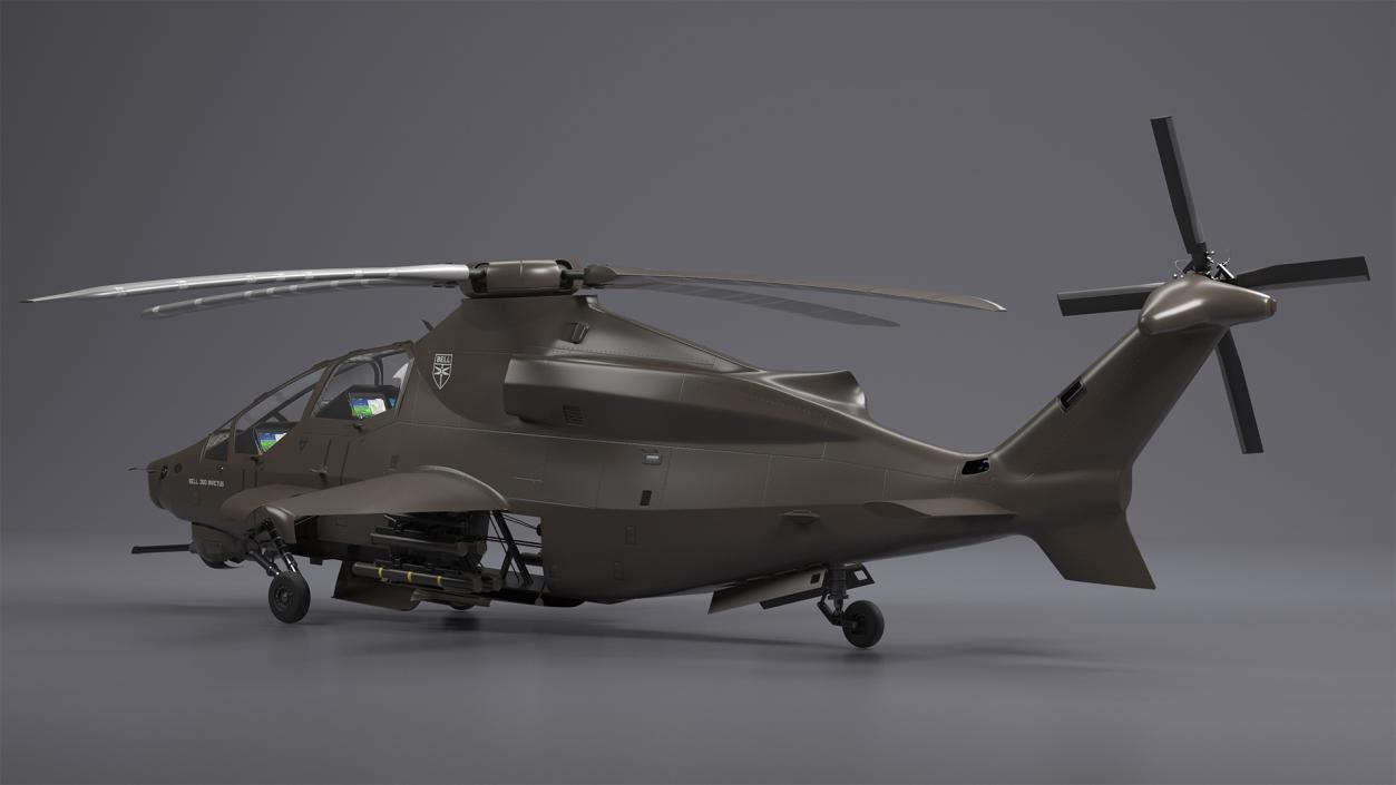 3D model Bell 360 Invictus Helicopter Rigged