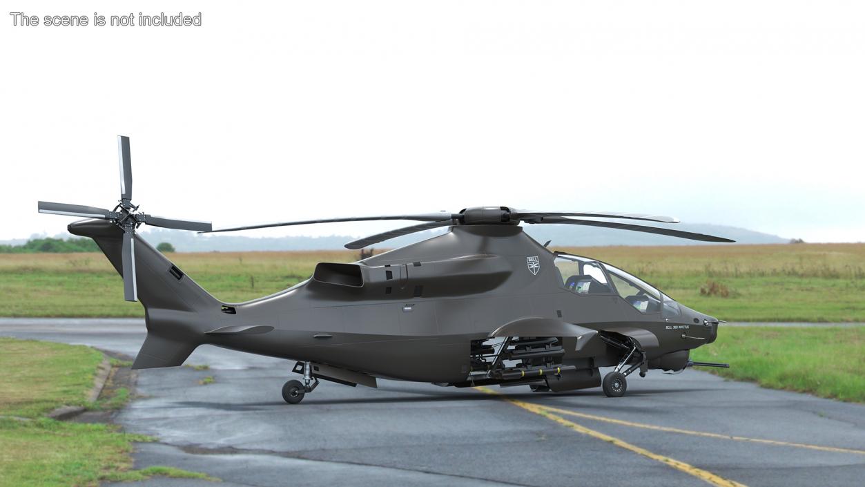 3D model Bell 360 Invictus Helicopter Rigged