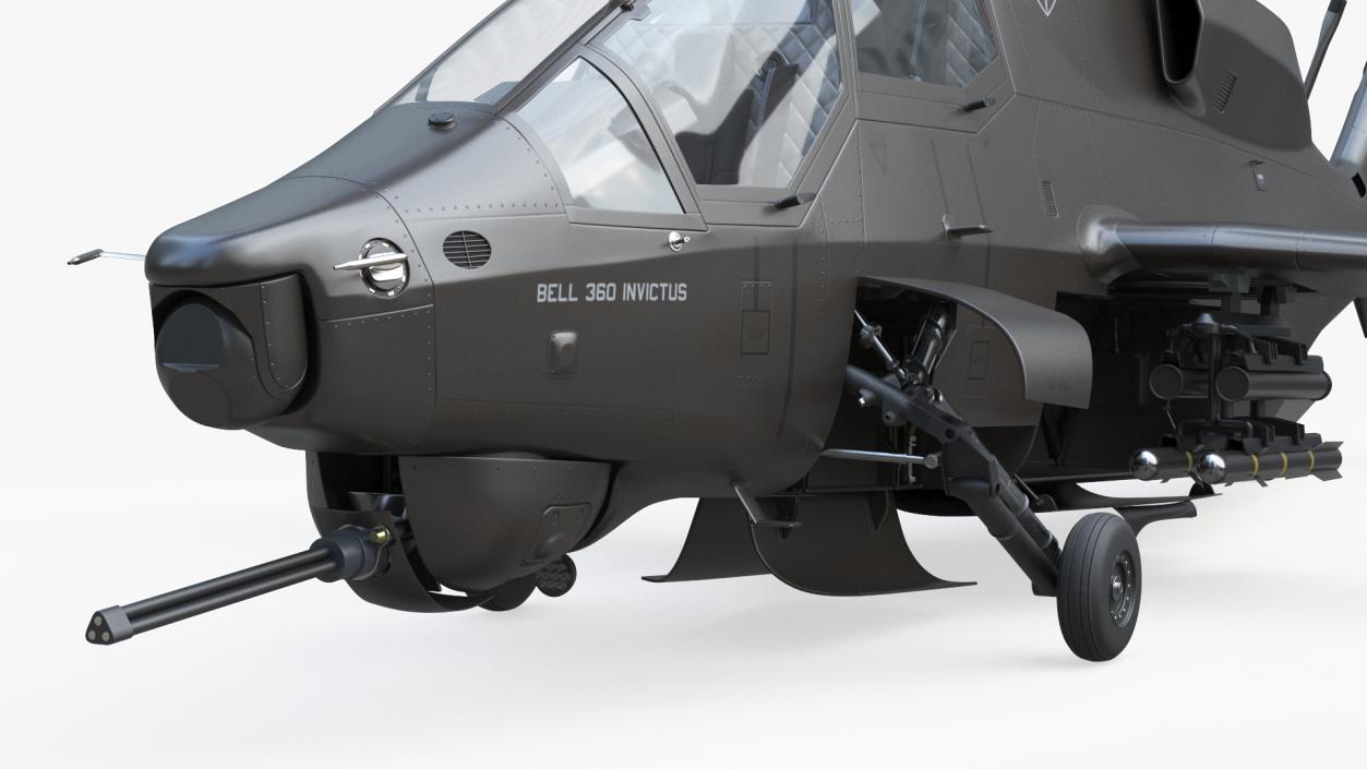 3D model Bell 360 Invictus Helicopter Rigged