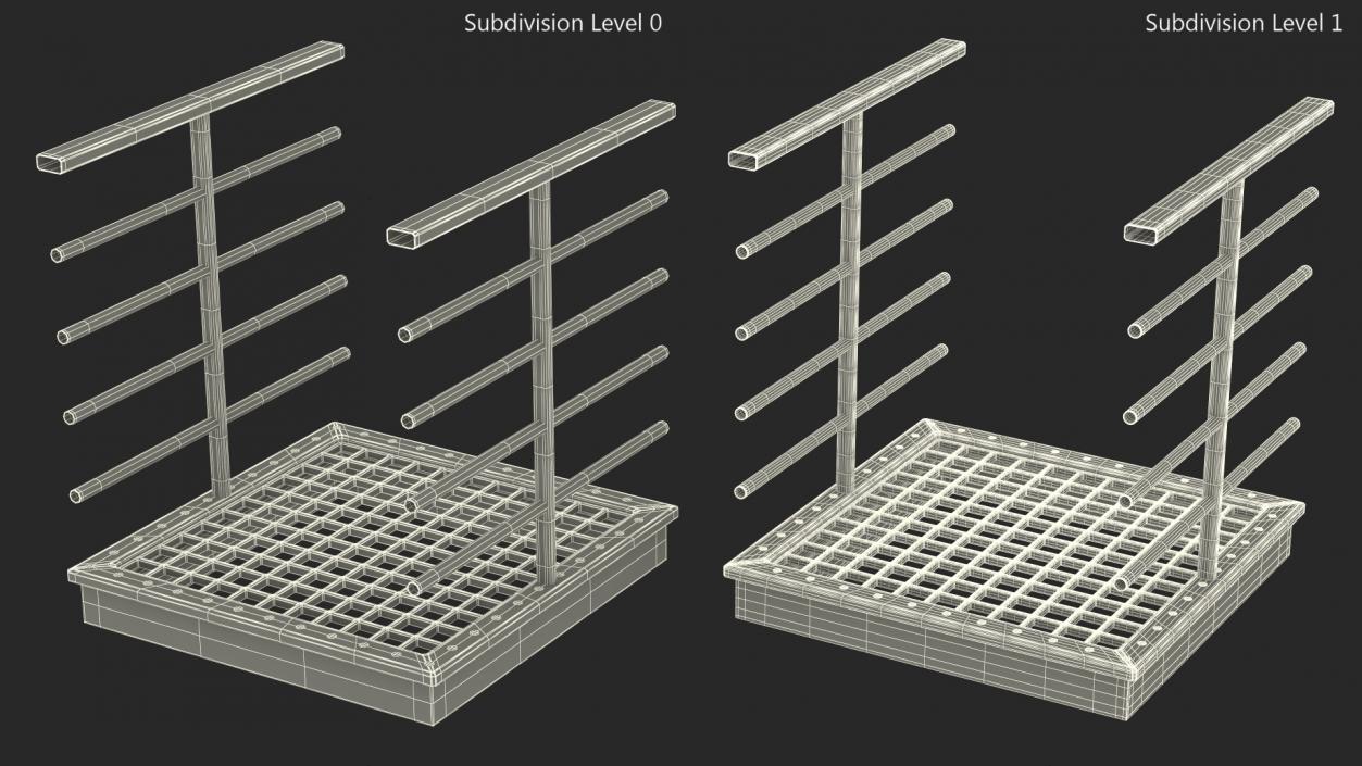 3D Straight Industrial Catwalk Short model