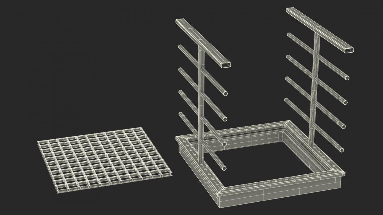 3D Straight Industrial Catwalk Short model