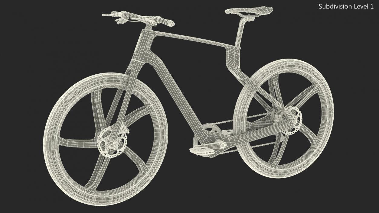 3D model Carbon Electric Road Bicycle Rigged