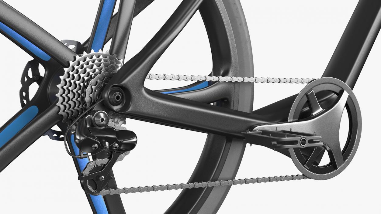 3D model Carbon Electric Road Bicycle Rigged