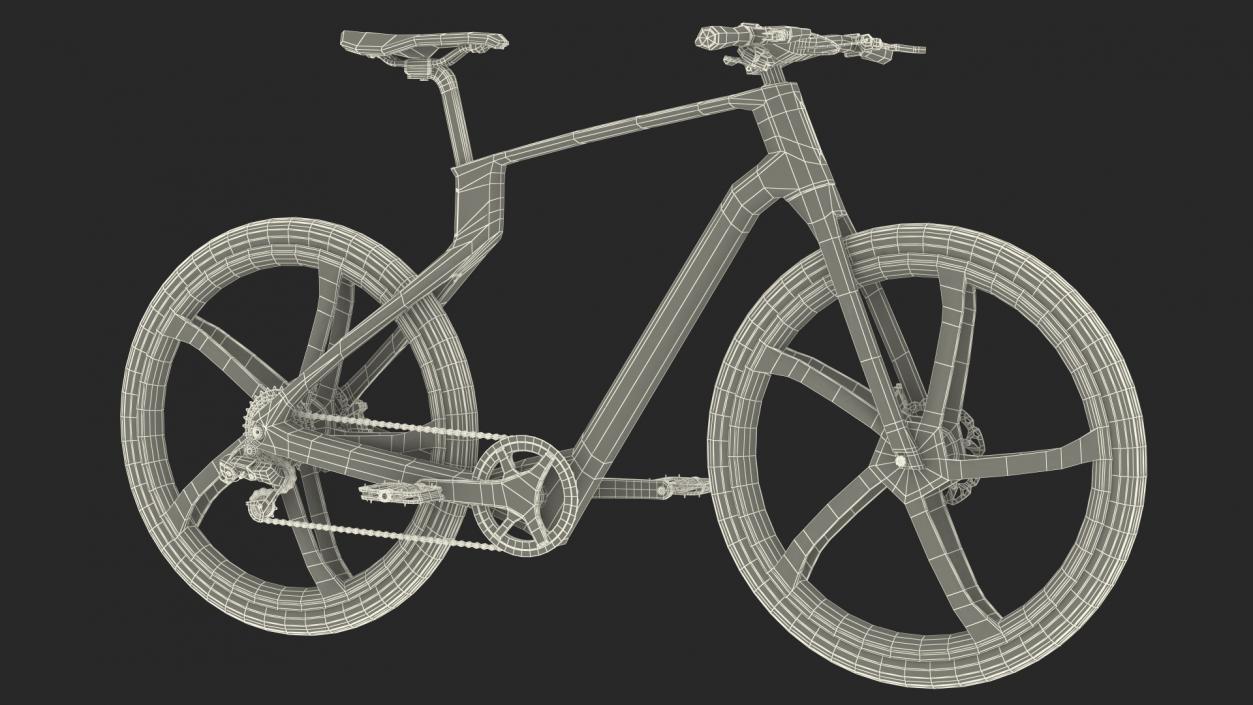 3D model Carbon Electric Road Bicycle Rigged