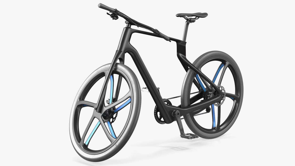 3D model Carbon Electric Road Bicycle Rigged