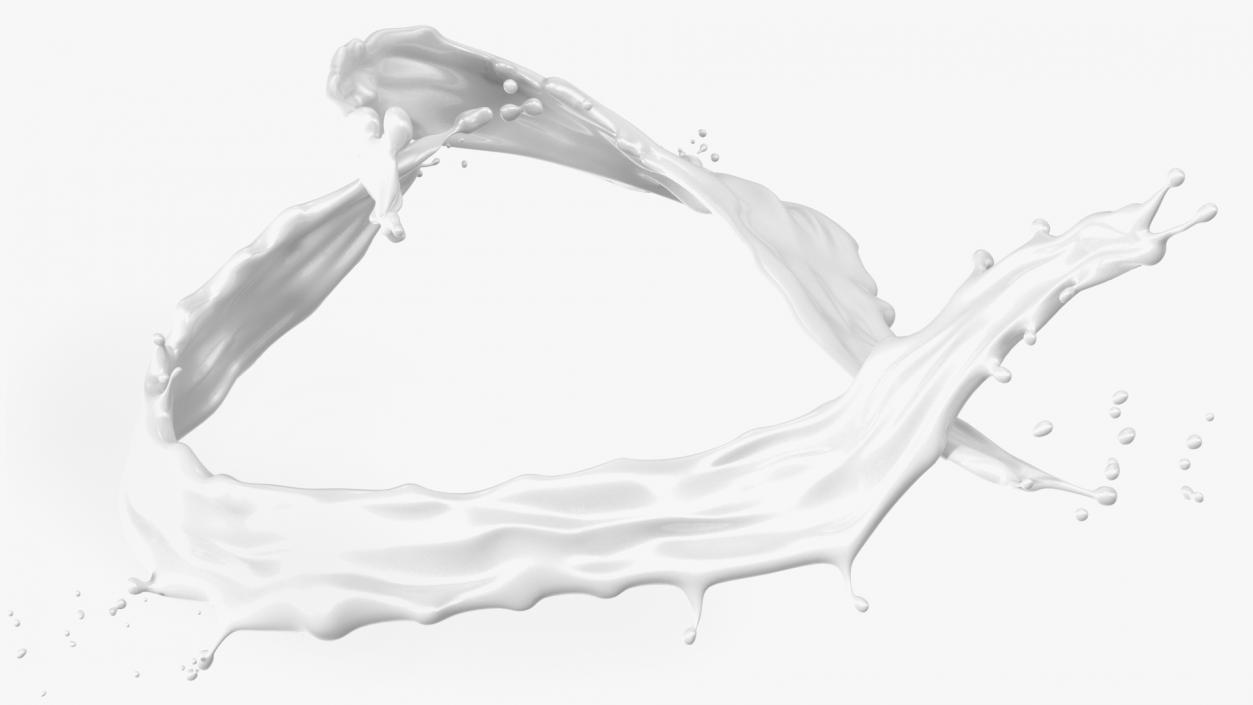 3D Liquid Splashes Collection 3 model