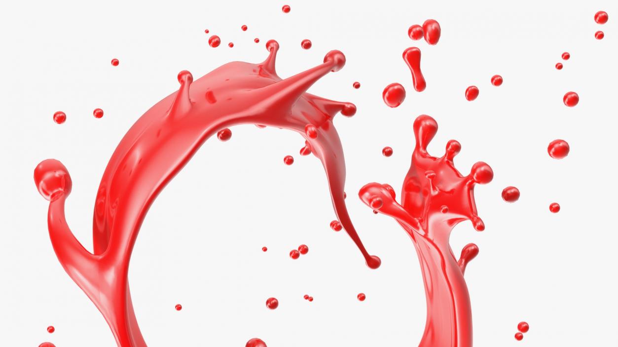 3D Liquid Splashes Collection 3 model