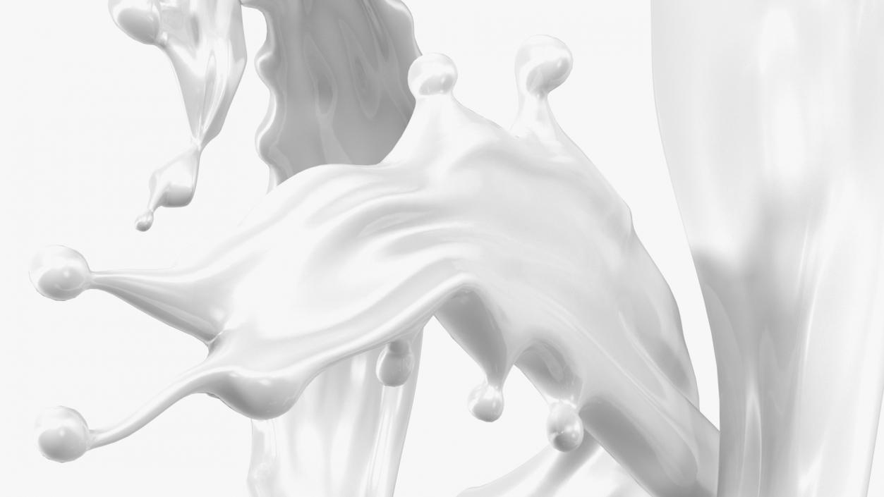 3D Liquid Splashes Collection 3 model