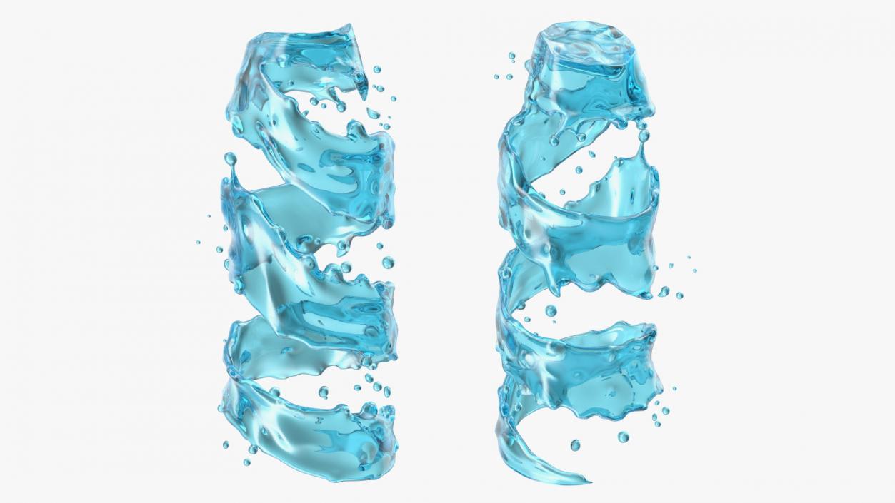 3D Liquid Splashes Collection 3 model