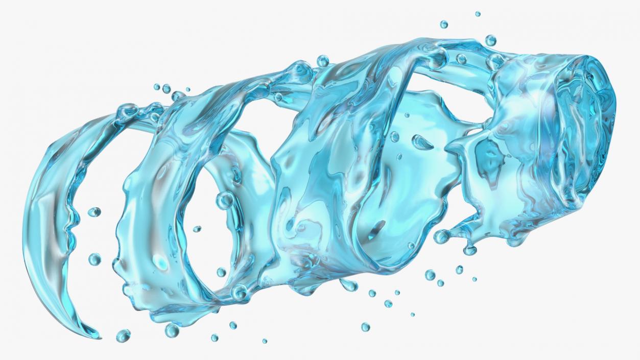 3D Liquid Splashes Collection 3 model