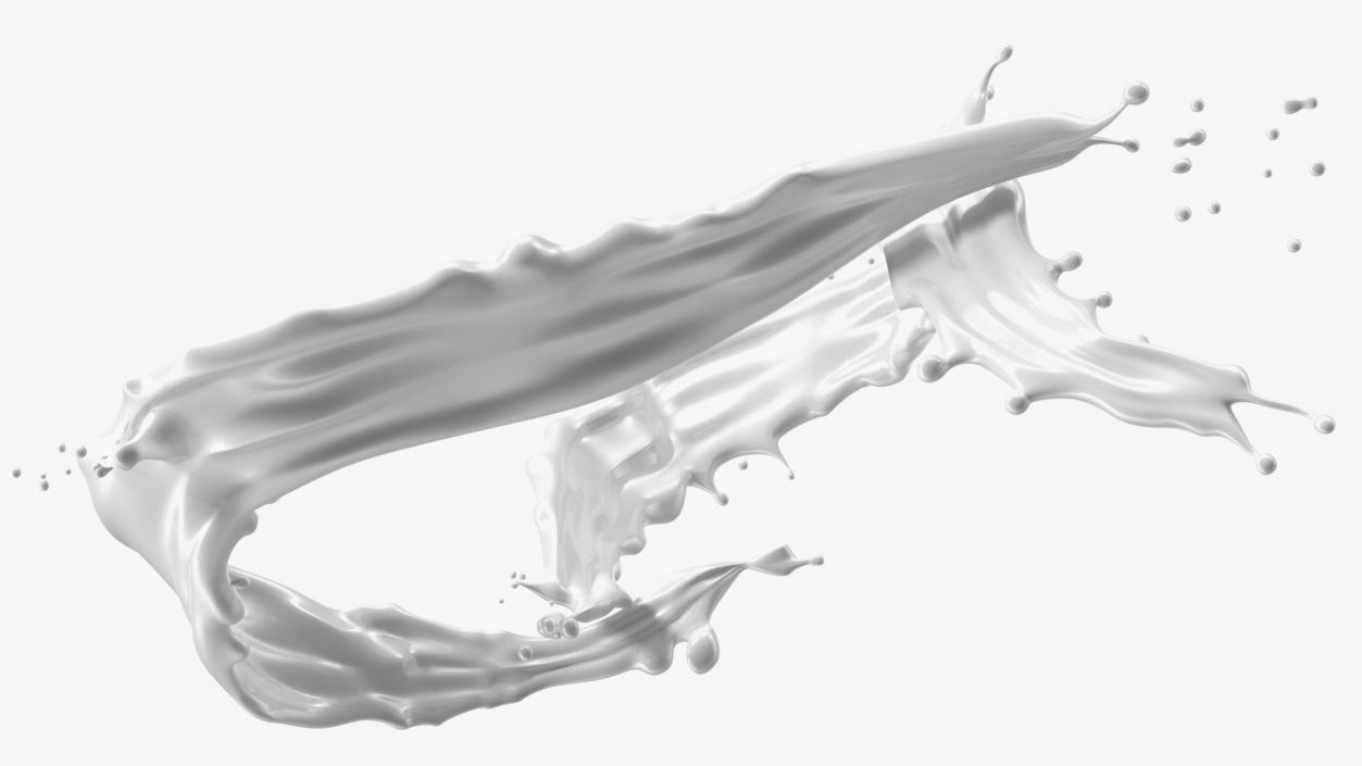 3D Liquid Splashes Collection 3 model