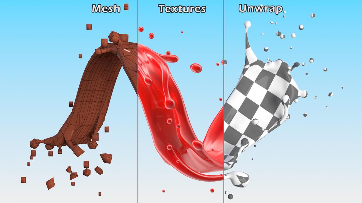 3D Liquid Splashes Collection 3 model