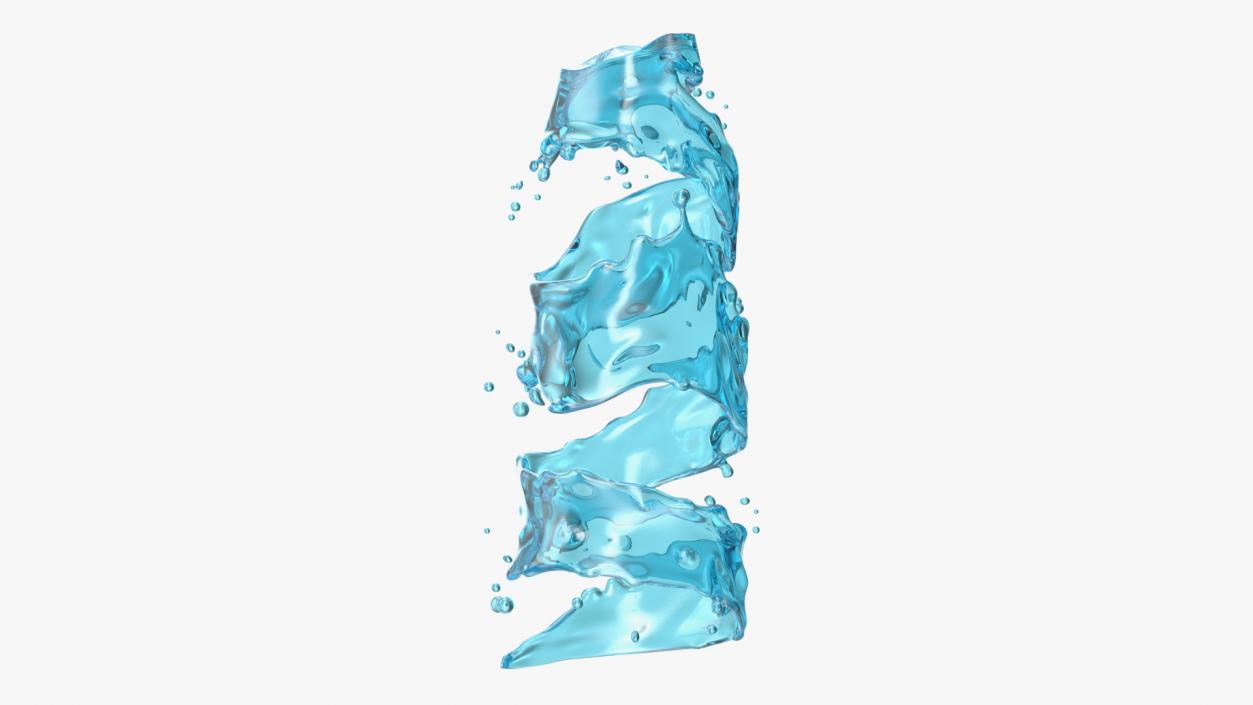 3D Liquid Splashes Collection 3 model