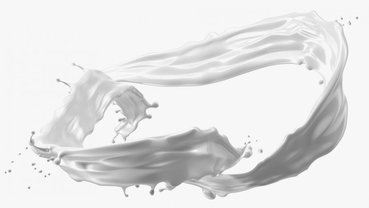 3D Liquid Splashes Collection 3 model