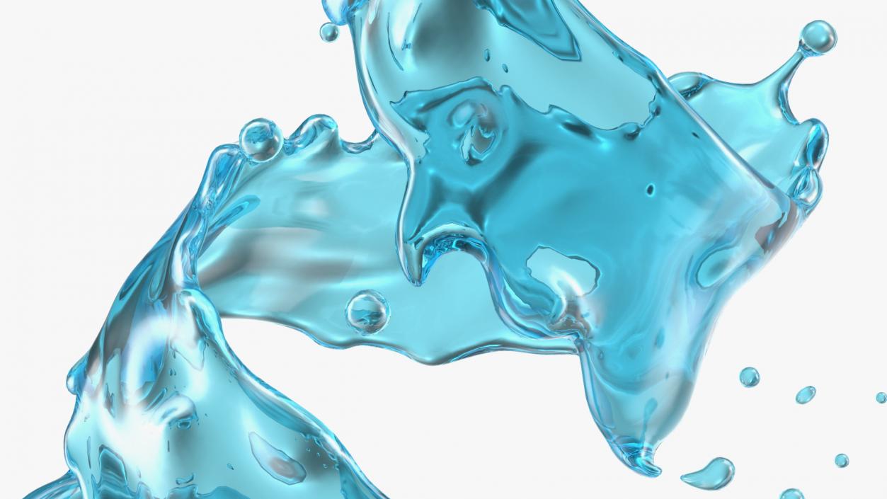 3D Liquid Splashes Collection 3 model