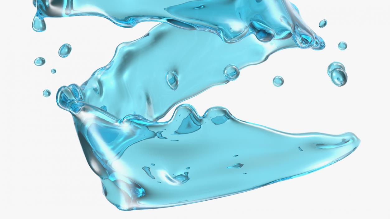 3D Liquid Splashes Collection 3 model