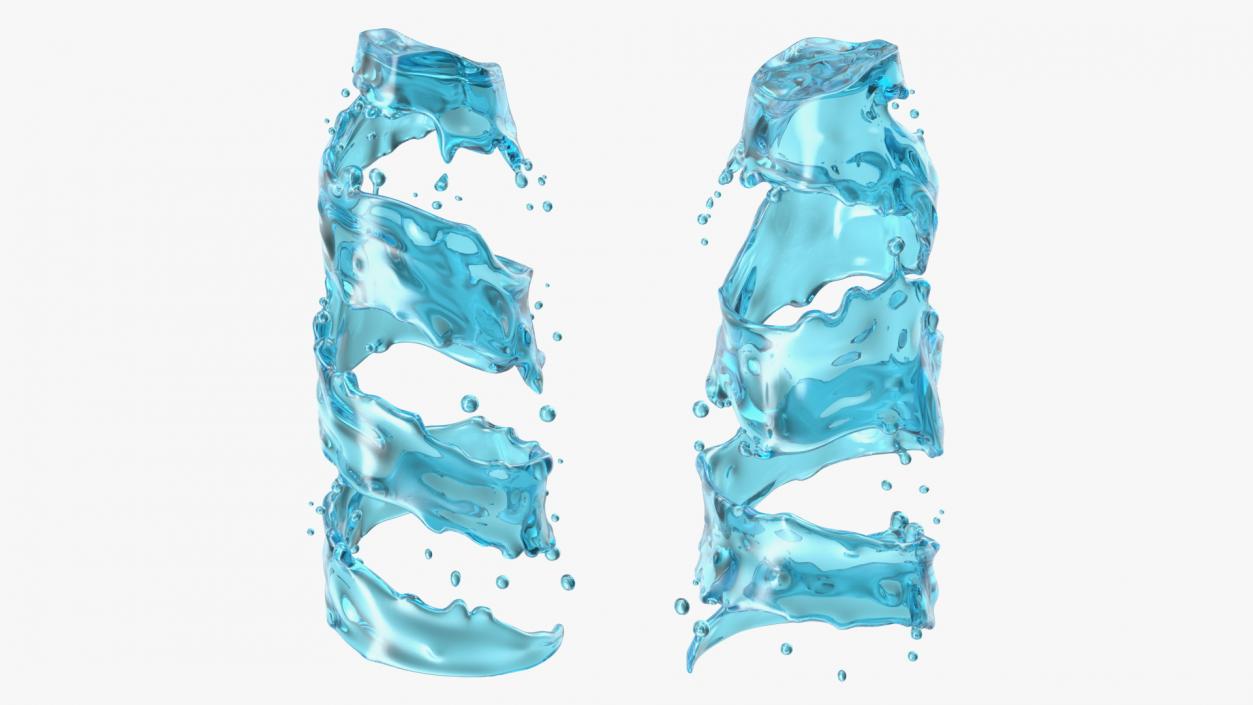 3D Liquid Splashes Collection 3 model