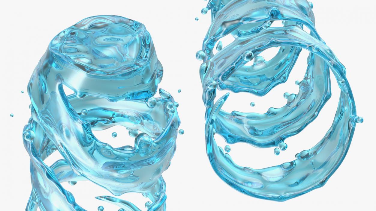 3D Liquid Splashes Collection 3 model