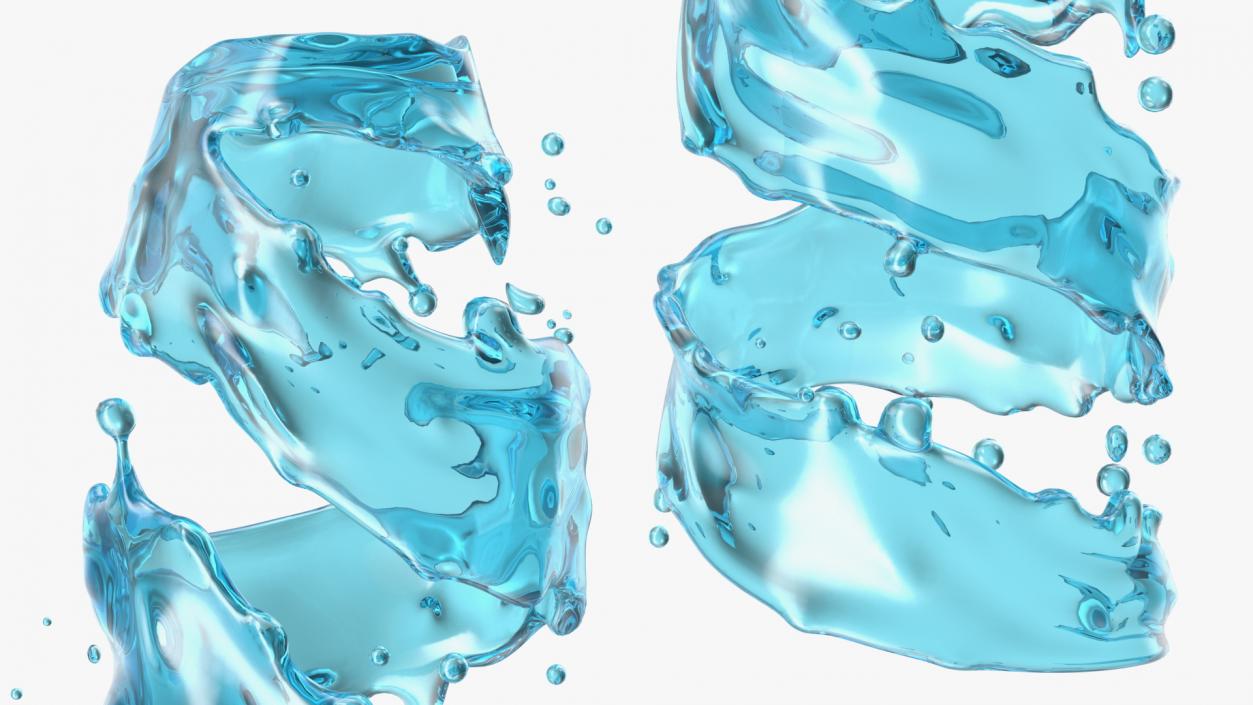 3D Liquid Splashes Collection 3 model