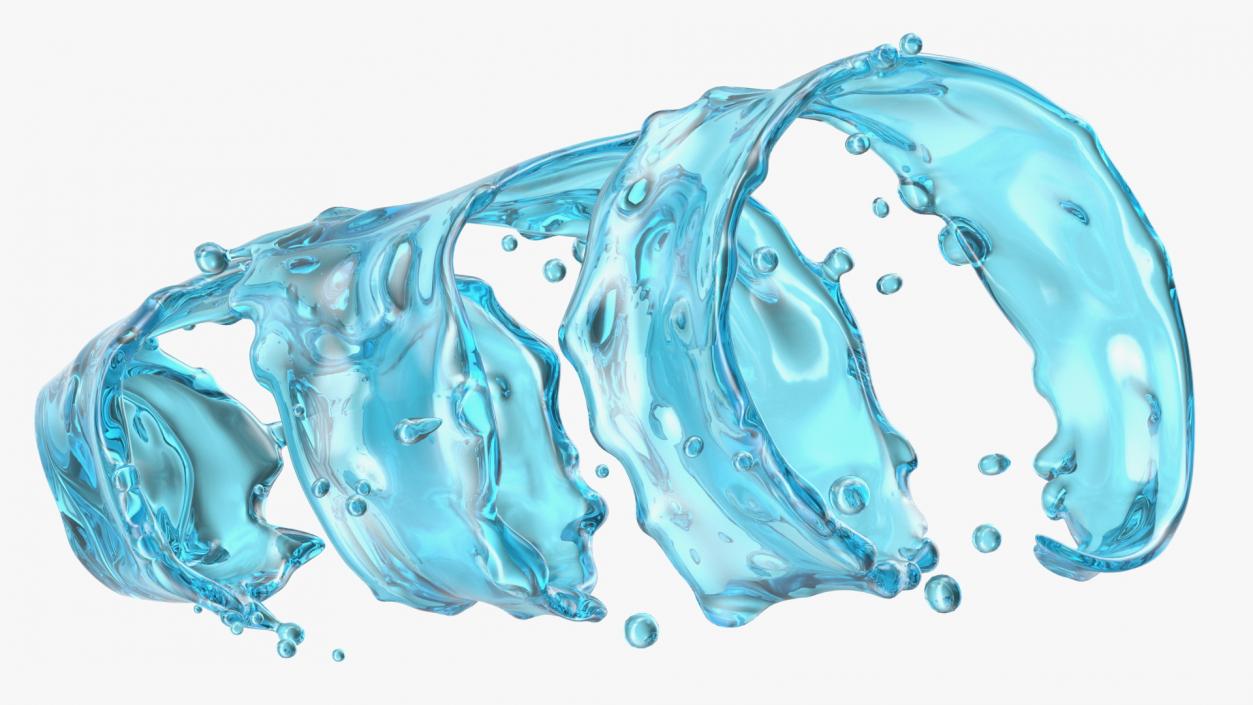 3D Liquid Splashes Collection 3 model