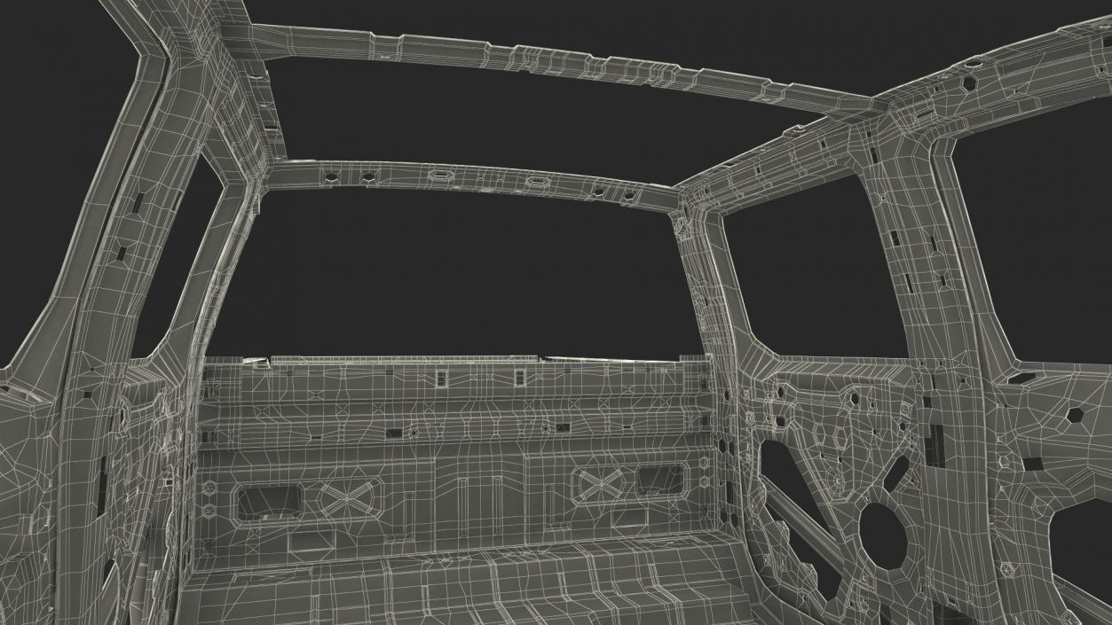 Car Frame Pickup without Hood 3D model