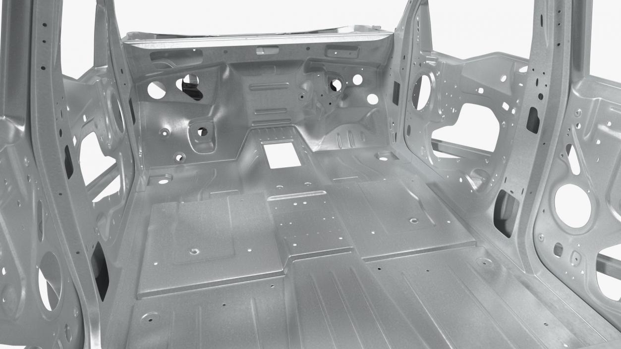 Car Frame Pickup without Hood 3D model