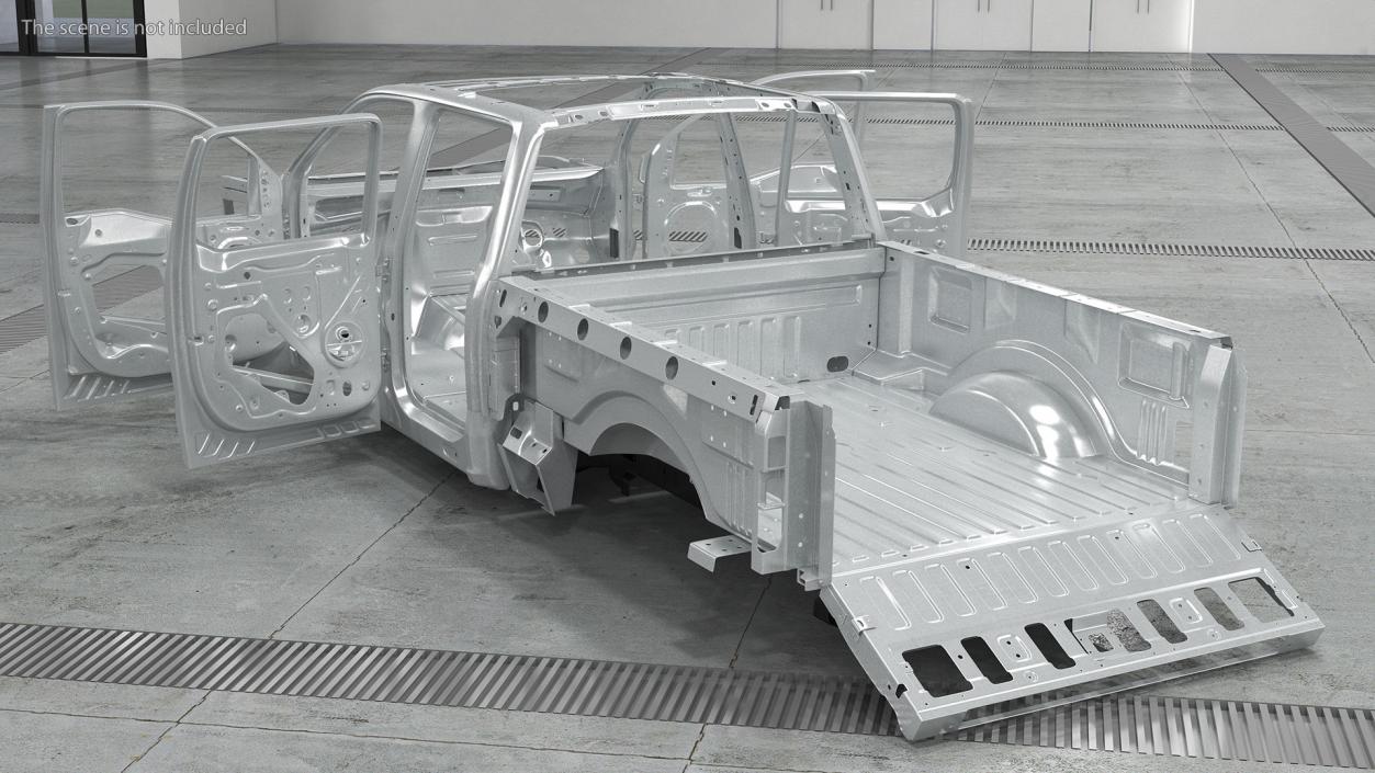 Car Frame Pickup without Hood 3D model