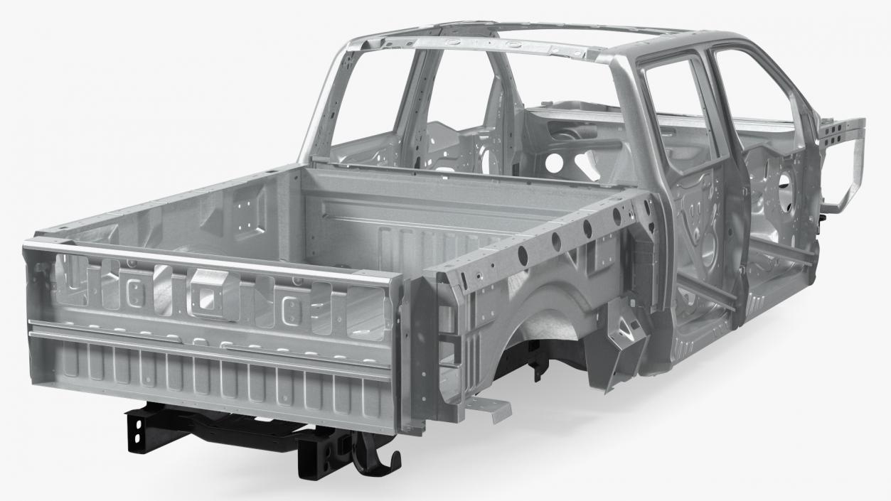 Car Frame Pickup without Hood 3D model